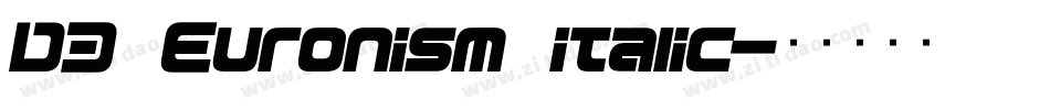 D3 Euronism italic字体转换